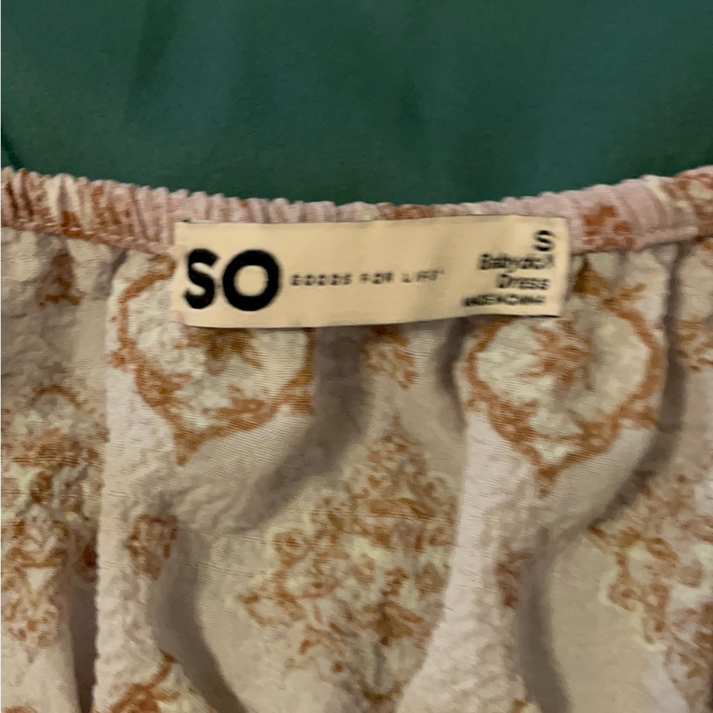 SO Cream and Brown Patterned Shorts